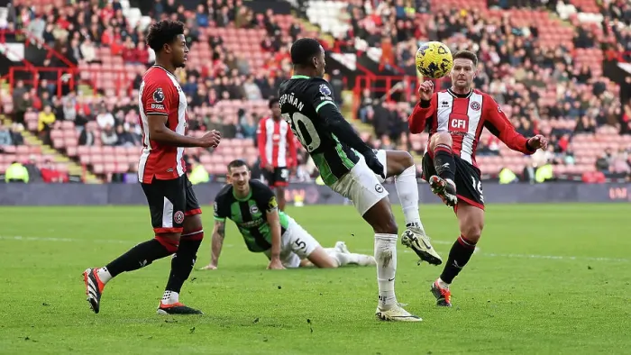 Framed Print : Sheffield United v Brighton and Hove Albion Premier League 18FEB24 Framed Print : Sheffield United v Brighton and Hove Albion Premier League 18FEB24