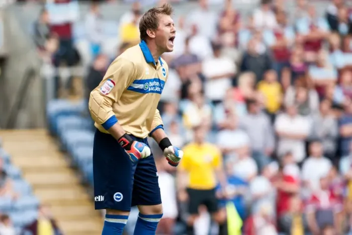 Framed Print : Shouting Intensely: Tomasz Kuszczak of Brighton & Hove Albion During Burnley vs. Brighton Npower Championship Match, September 1, 2012 Framed Print : Shouting Intensely: Tomasz Kuszczak of Brighton & Hove Albion During Burnley vs. Brighton Npower Championship Match, September 1, 2012