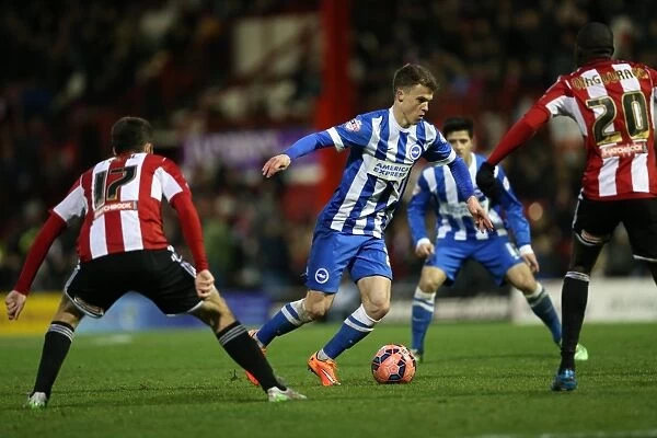 Solly March in Action: Brentford vs. Brighton & Hove Albion, FA Cup 3rd Round (03JAN15)
