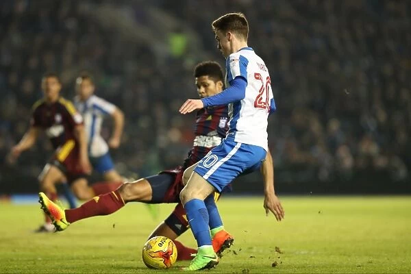 Solly March in Action: Brighton & Hove Albion vs Ipswich Town, EFL Sky Bet Championship 2017