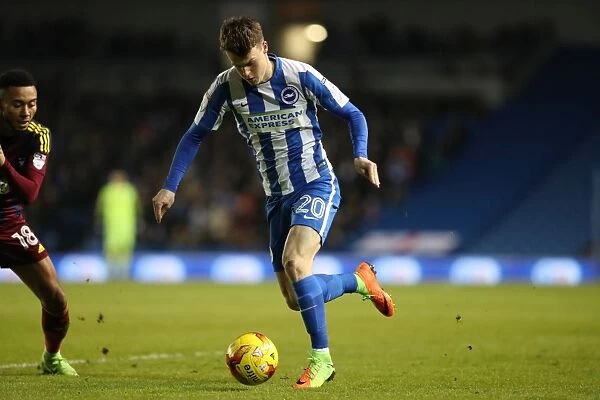 Solly March in Action: Brighton & Hove Albion vs Ipswich Town, EFL Sky Bet Championship 2017