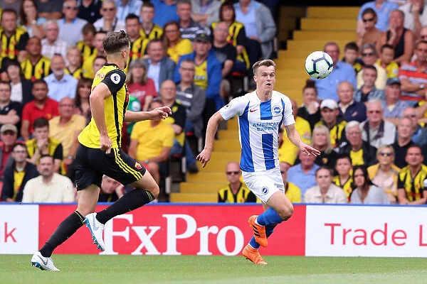 Solly March in Action: Watford vs. Brighton and Hove Albion, Premier League (11Aug18)