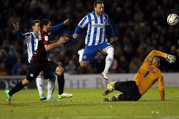 Stephen Dobbie Scores the First Goal: Brighton & Hove Albion Lead 1-0 against Peterborough United, Npower Championship, Amex Stadium (Nov 6, 2012)
