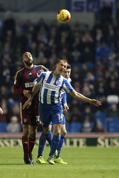 Steve Sidwell of Brighton & Hove Albion in Action Against Ipswich Town, EFL Sky Bet Championship 2017