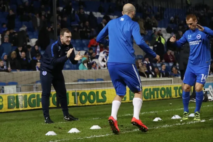 Framed Print : Thomas Barnden: Brighton and Hove Albion's Strength and Conditioning Coach in Action during EFL Championship Match vs Ipswich Town (February 2017) Framed Print : Thomas Barnden: Brighton and Hove Albion's Strength and Conditioning Coach in Action during EFL Championship Match vs Ipswich Town (February 2017)