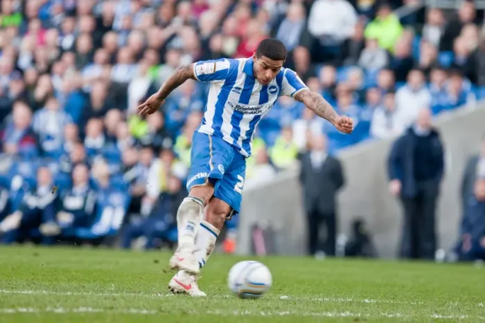 Framed Print : Thrilling Goal: Liam Bridcutt Scores for Brighton & Hove Albion vs Portsmouth, March 10, 2012 (Amex Stadium) Framed Print : Thrilling Goal: Liam Bridcutt Scores for Brighton & Hove Albion vs Portsmouth, March 10, 2012 (Amex Stadium)