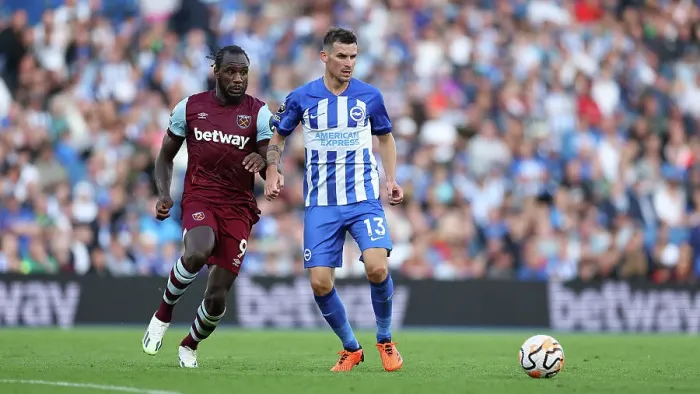 Framed Print : Thrilling Showdown: Brighton & Hove Albion vs. West Ham United in the 2023 / 24 Premier League at American Express Stadium Framed Print : Thrilling Showdown: Brighton & Hove Albion vs. West Ham United in the 2023 / 24 Premier League at American Express Stadium