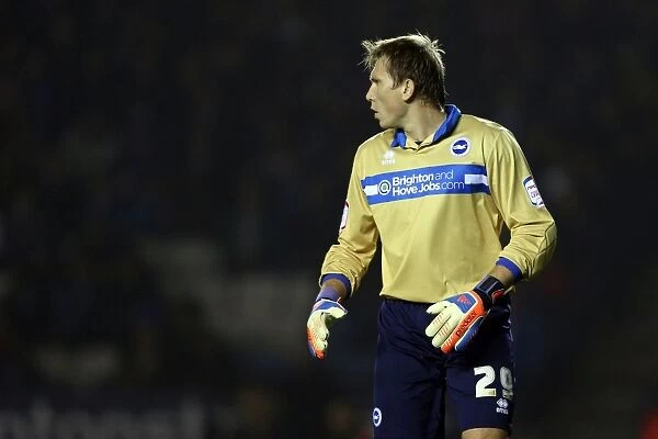 Tomasz Kuszczak of Brighton & Hove Albion Faces Off Against Leicester City, Npower Championship, October 23, 2012