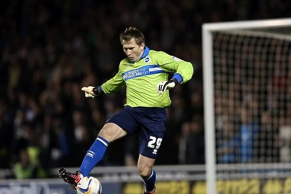 Tomasz Kuszczak Clears the Ball for Brighton & Hove Albion Against Leeds United, Npower Championship, November 2, 2012