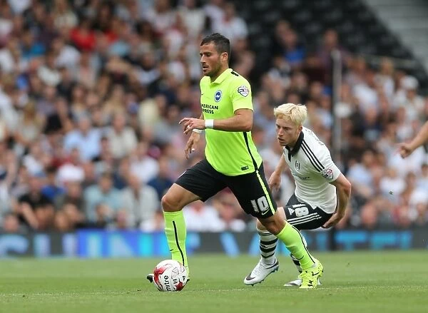 Tomer Hemed in Action: Sky Bet Championship Showdown between Fulham and Brighton & Hove Albion (15 / 08 / 2015)