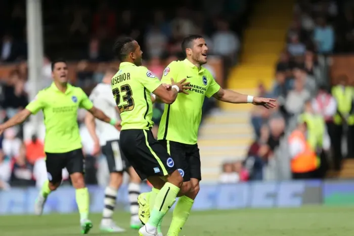Framed Print : Tomer Hemed Scores Penalty: Brighton's 2-1 Victory Over Fulham in Sky Bet Championship (15 / 08 / 2015) Framed Print : Tomer Hemed Scores Penalty: Brighton's 2-1 Victory Over Fulham in Sky Bet Championship (15 / 08 / 2015)