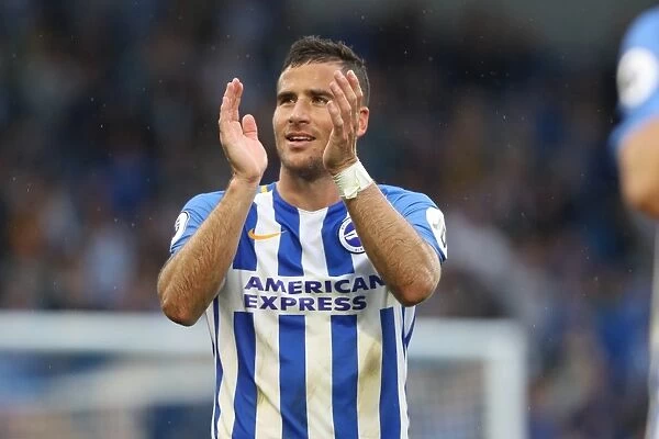 Tomer Hemed's Thrilling Celebration: Brighton and Hove Albion Secure a Point against Newcastle United (August 2017)