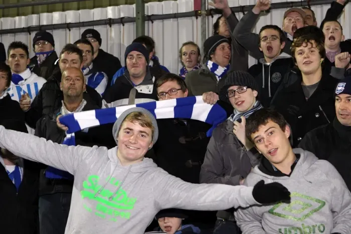 Framed Print : United in Faith: Brighton & Hove Albion FA Cup Fans at Woking, November 2010 (Crowd Shots) Framed Print : United in Faith: Brighton & Hove Albion FA Cup Fans at Woking, November 2010 (Crowd Shots)