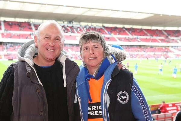 Unwavering Albion: Brighton & Hove Fans Passionate Support at Middlesbrough Championship Match, May 2015