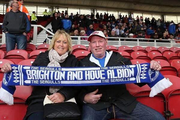 Unwavering Albion: Brighton and Hove Fans Passionate Support at Middlesbrough Championship Match, May 2015