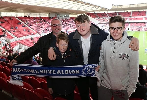Unwavering Albion: Brighton and Hove Fans Passionate Support at Middlesbrough Championship Clash, May 2015