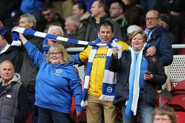 Unwavering Albion: Brighton and Hove Fans Passionate Support at Middlesbrough Championship Match (May 2015)