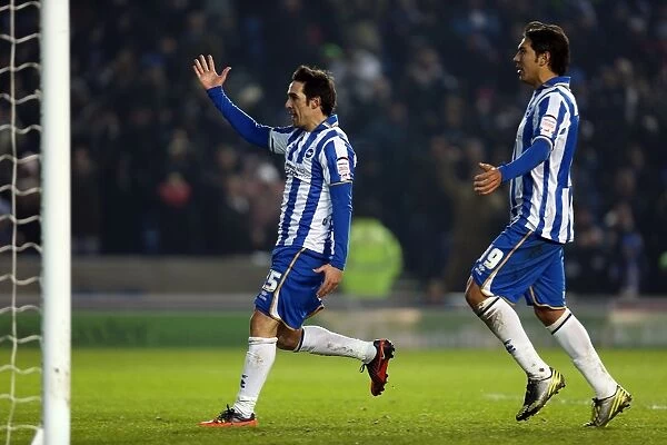 Vicente Scores Dramatic Penalty for Brighton & Hove Albion Against Blackburn Rovers, Npower Championship, Amex Stadium (February 12, 2013)