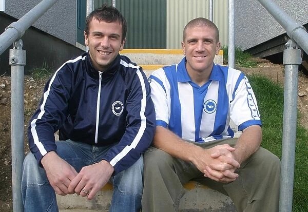 Wayne and Adam. at Withdean Stadium, outside the dressing rooms