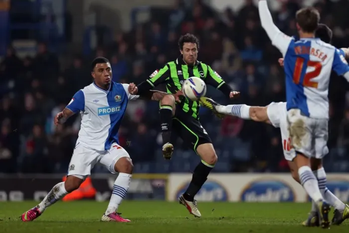 Framed Print : Wayne Bridge in Action: Blackburn Rovers vs. Brighton & Hove Albion, Npower Championship, January 22, 2013 Framed Print : Wayne Bridge in Action: Blackburn Rovers vs. Brighton & Hove Albion, Npower Championship, January 22, 2013