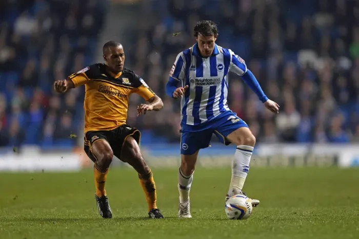 Framed Print : Wayne Bridge in Action: Brighton & Hove Albion vs Hull City, Npower Championship, Amex Stadium (February 9, 2013) Framed Print : Wayne Bridge in Action: Brighton & Hove Albion vs Hull City, Npower Championship, Amex Stadium (February 9, 2013)