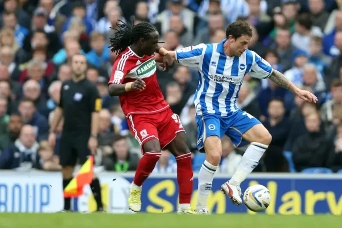 Framed Print : Wayne Bridge in Action: Brighton & Hove Albion vs Middlesbrough, Npower Championship, Amex Stadium (October 20, 2012) Framed Print : Wayne Bridge in Action: Brighton & Hove Albion vs Middlesbrough, Npower Championship, Amex Stadium (October 20, 2012)