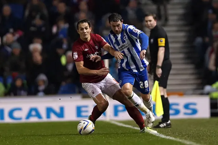 Framed Print : Wayne Bridge Brawl: Brighton & Hove Albion vs. Nottingham Forest Npower Championship Clash at Amex Stadium (December 15, 2012) Framed Print : Wayne Bridge Brawl: Brighton & Hove Albion vs. Nottingham Forest Npower Championship Clash at Amex Stadium (December 15, 2012)