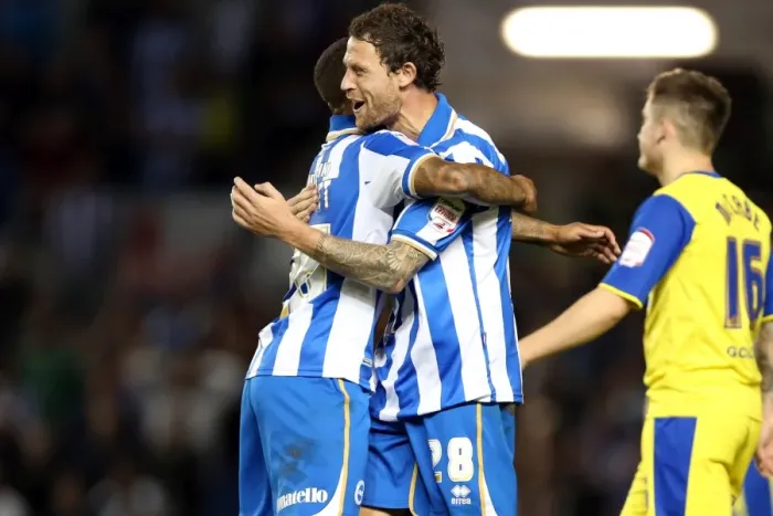 Framed Print : Wayne Bridge Scores: Brighton & Hove Albion's Winning Goal Against Sheffield Wednesday (September 14, 2012) Framed Print : Wayne Bridge Scores: Brighton & Hove Albion's Winning Goal Against Sheffield Wednesday (September 14, 2012)