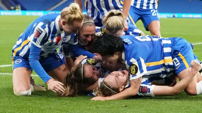 Framed Print : WSL Showdown: Brighton & Hove Albion Women vs. Leicester City Women (14NOV21) - American Express Community Stadium Framed Print : WSL Showdown: Brighton & Hove Albion Women vs. Leicester City Women (14NOV21) - American Express Community Stadium