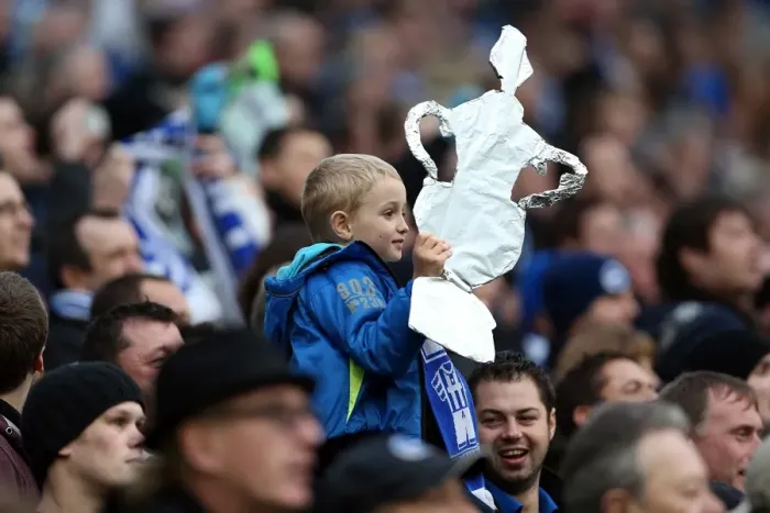 Framed Print : Young Brighton Fan with Tin Foil FA Cup at Amex Stadium during Brighton & Hove Albion vs. Newcastle United, FA Cup 3rd Round (2013) Framed Print : Young Brighton Fan with Tin Foil FA Cup at Amex Stadium during Brighton & Hove Albion vs. Newcastle United, FA Cup 3rd Round (2013)