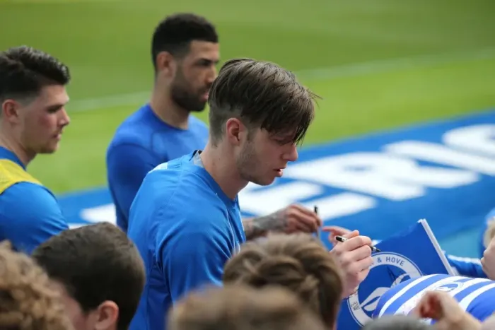Framed Print : Young Seagulls of Brighton & Hove Albion FC: Open Training Day on April 8, 2023