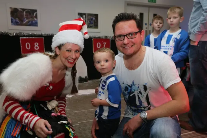 Framed Print : Young Seagulls Christmas Party 2014 at American Express Community Stadium Framed Print : Young Seagulls Christmas Party 2014 at American Express Community Stadium
