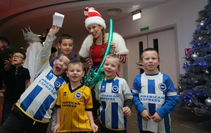 Framed Print : Young Seagulls Christmas Party 2014 at American Express Community Stadium Framed Print : Young Seagulls Christmas Party 2014 at American Express Community Stadium