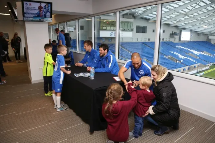Framed Print : Young Seagulls Christmas Party 2015 at American Express Community Stadium Framed Print : Young Seagulls Christmas Party 2015 at American Express Community Stadium