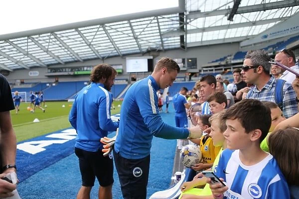 Young Seagulls Open Training Session: Albion Players Signing Autographs (31st July 2015)