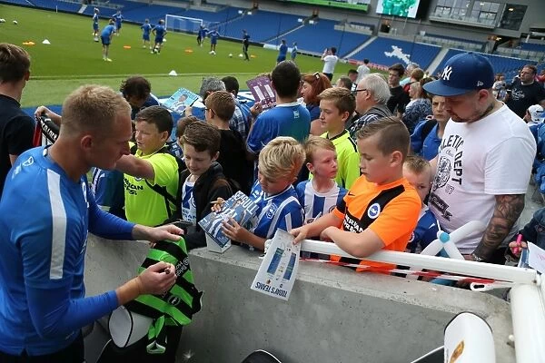 Young Seagulls Open Training Session: Albion Players Signing Autographs (31st July 2015)