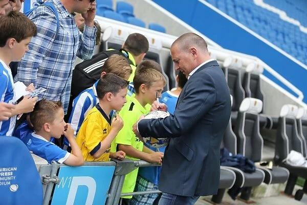 Young Seagulls Open Training Session: Meet & Greet with Brighton & Hove Albion FC Players (31st July 2015) - Autograph Signing