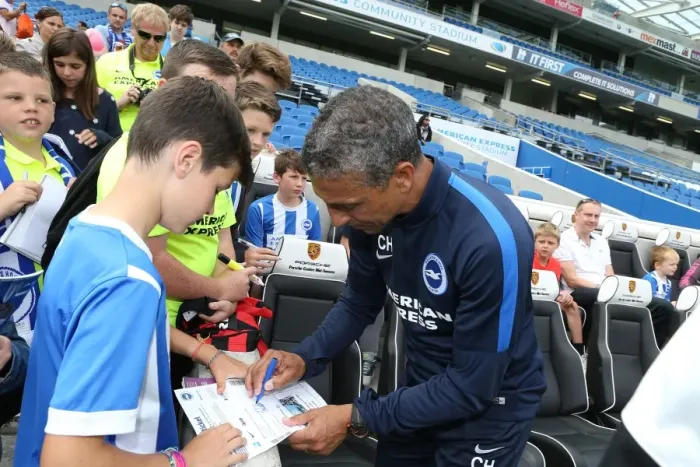 Framed Print : Young Seagulls Open Training Session: Albion Players Connect with Fans (31st July 2015)