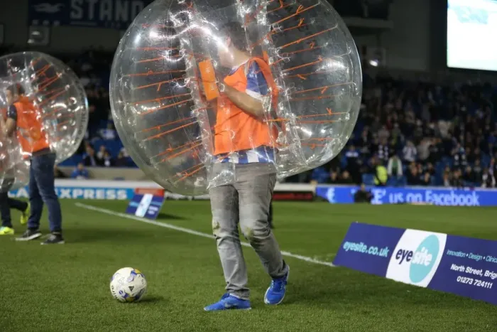Framed Print : Zorb Football Action: Brighton and Hove Albion vs. AFC Bournemouth (10APR15) Framed Print : Zorb Football Action: Brighton and Hove Albion vs. AFC Bournemouth (10APR15)