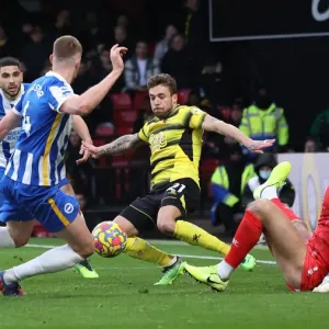 12FEB22: Intense Battle - Watford vs. Brighton and Hove Albion, Premier League 12FEB22: Intense Battle - Watford vs. Brighton and Hove Albion, Premier League