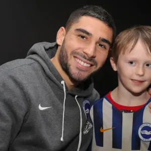 2019/20 Season: Brighton & Hove Albion FC Player Signing Session with Neal Maupay, Dale Stephens, Aaron Connolly, and Adam Webster at Amex Stadium 2019/20 Season: Brighton & Hove Albion FC Player Signing Session with Neal Maupay, Dale Stephens, Aaron Connolly, and Adam Webster at Amex Stadium