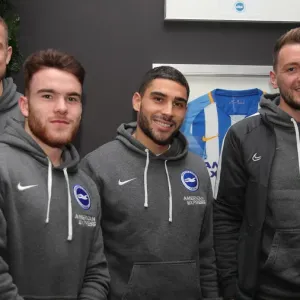 2019/20 Season: Player Signing Session with Neal Maupay, Dale Stephens, Aaron Connolly, and Adam Webster at Amex Stadium 2019/20 Season: Player Signing Session with Neal Maupay, Dale Stephens, Aaron Connolly, and Adam Webster at Amex Stadium