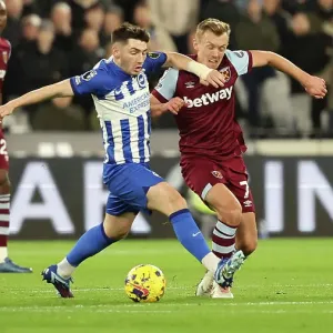 2nd January 2024: Intense Premier League Clash between West Ham United and Brighton & Hove Albion at London Stadium 2nd January 2024: Intense Premier League Clash between West Ham United and Brighton & Hove Albion at London Stadium