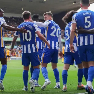 30APR22: Lewis Dunk Leads Brighton's Defensive Stand against Wolverhampton Wanderers in Premier League Clash at Molineux Stadium 30APR22: Lewis Dunk Leads Brighton's Defensive Stand against Wolverhampton Wanderers in Premier League Clash at Molineux Stadium