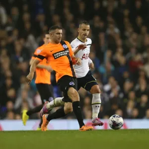 Aaron Hughes in Action: Brighton & Hove Albion vs. Tottenham Hotspur, Capital One Cup 2014 Aaron Hughes in Action: Brighton & Hove Albion vs. Tottenham Hotspur, Capital One Cup 2014
