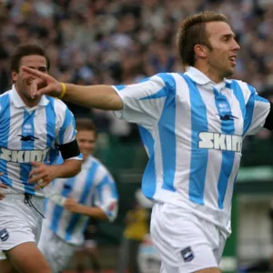 Adam Hinshelwood celebrates against QPR 04 / 05