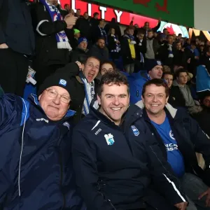 Albion fans during the Sky Bet Championship match between Cardiff City and Brighton Albion fans during the Sky Bet Championship match between Cardiff City and Brighton