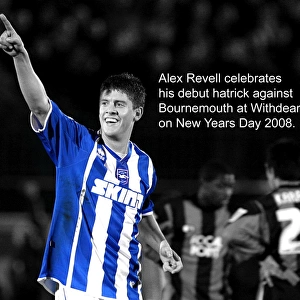Alex Revell celebrates his 1st team debut hatrick