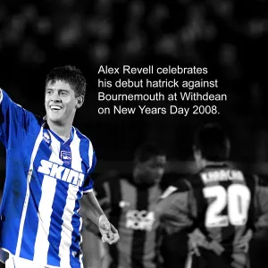 Alex Revell celebrates his 1st team debut hatrick