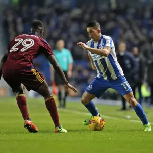 Anthony Knockaert in Action: Brighton & Hove Albion vs. Ipswich Town, EFL Sky Bet Championship (14 February 2017)